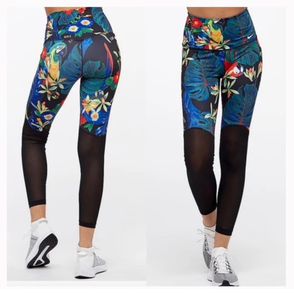 Nike Tropical mesh high rise 7/8 leggings - Picture 1 of 10